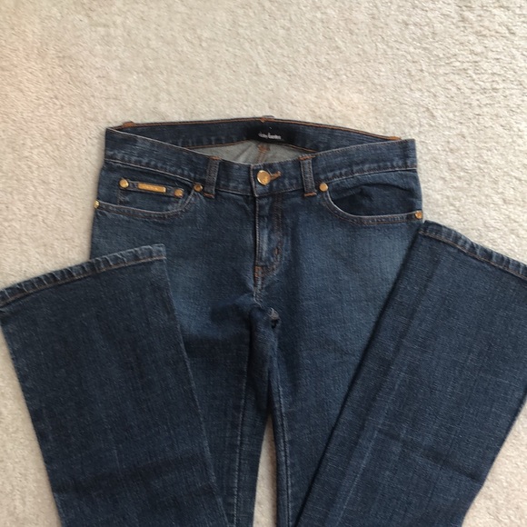 Daisy Fuentes size 2 jeans, boot cut with back pockets embroidered & beaded - Picture 4 of 7